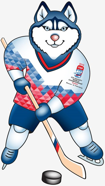 IIHF World Championship 2016 Mascot Logo iron on transfers for clothing...